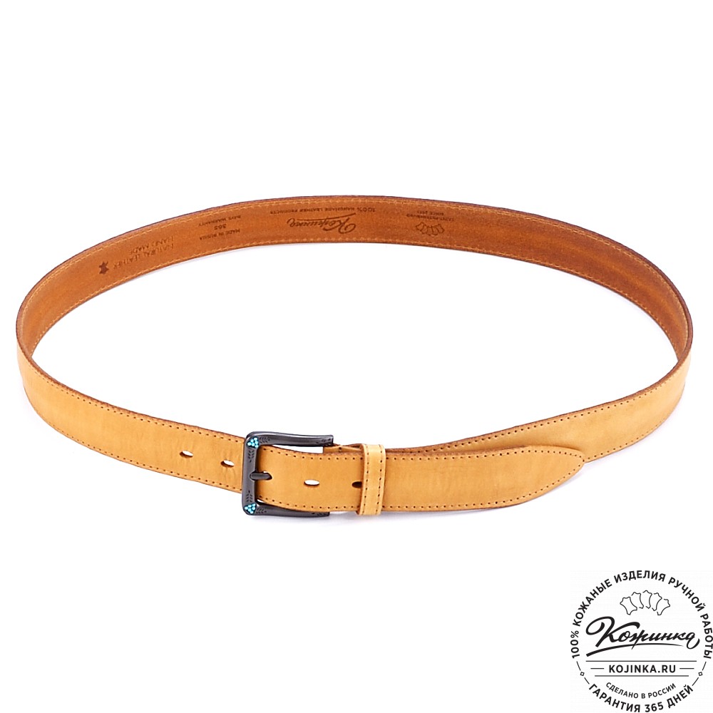 Кожаный ремень "Ирис" (охра)